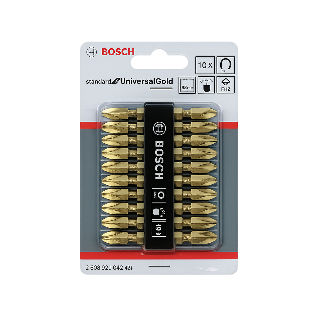 Mata Obeng Gypsum ORI BOSCH PH2 (+) 65mm Magnet / Mata Obeng Gipsum 10pcs