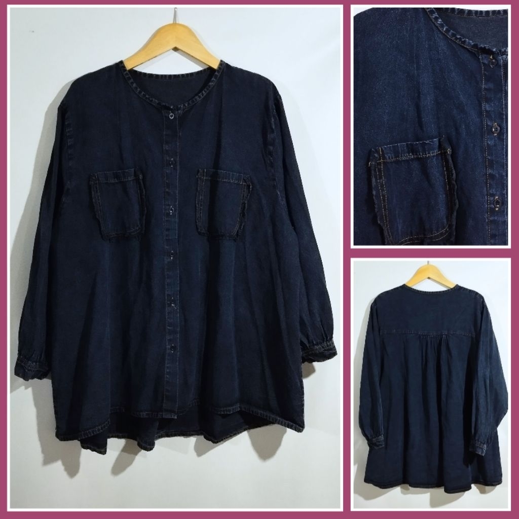 Atasan Kemeja Blouse Wanita Jumbo LD 130 140 150 160 Bigsize