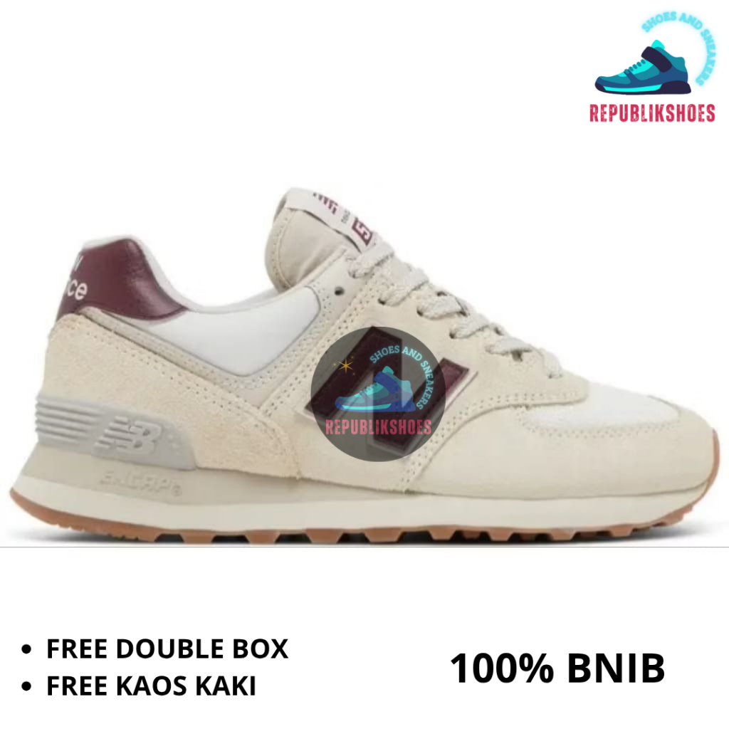 Sneakers Unisex 574 White Burgundy