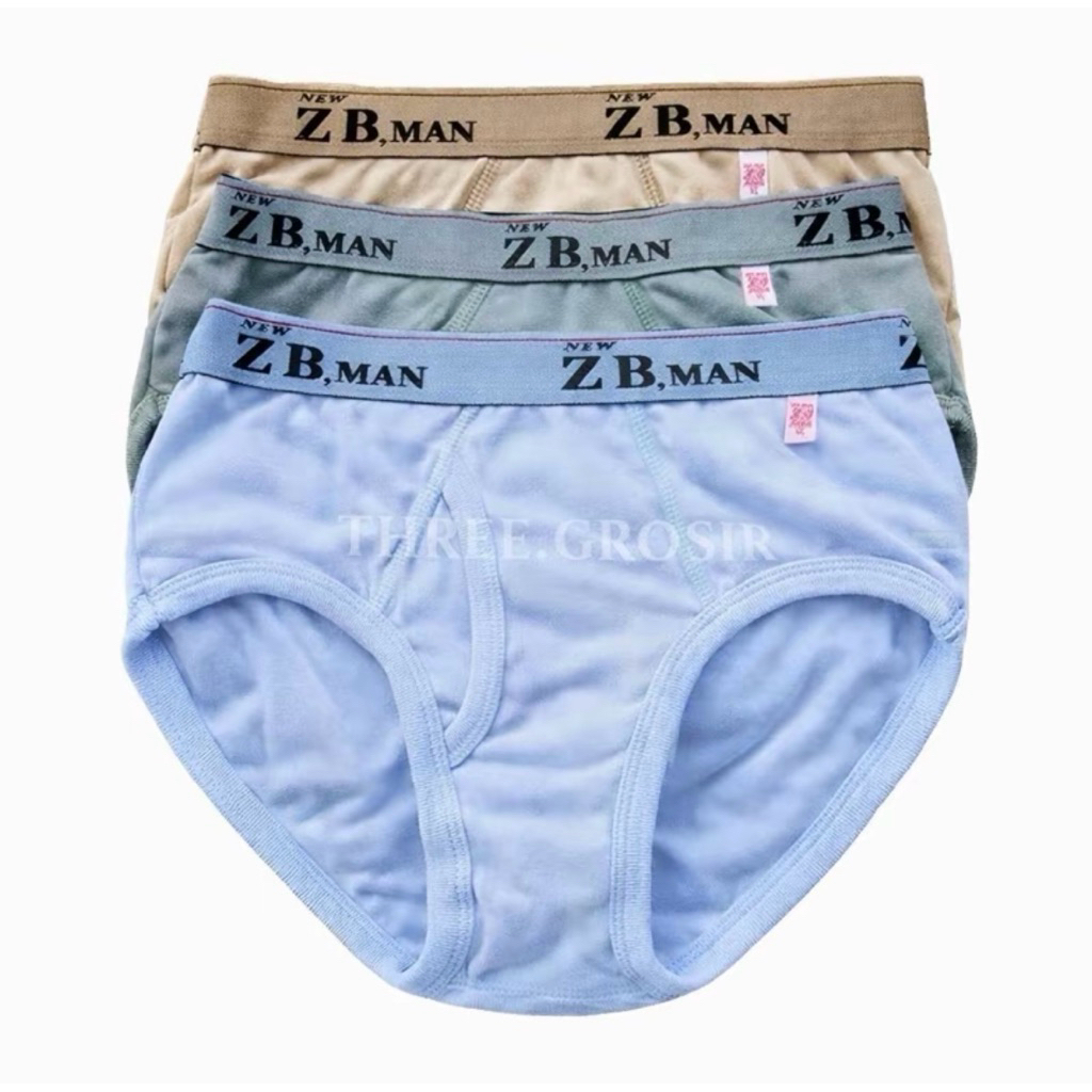 ( 6pc ) CD ZB Man Boxer | Celana Dalam Pria ZB Man Karet Boxer | CD Pria Jumbo