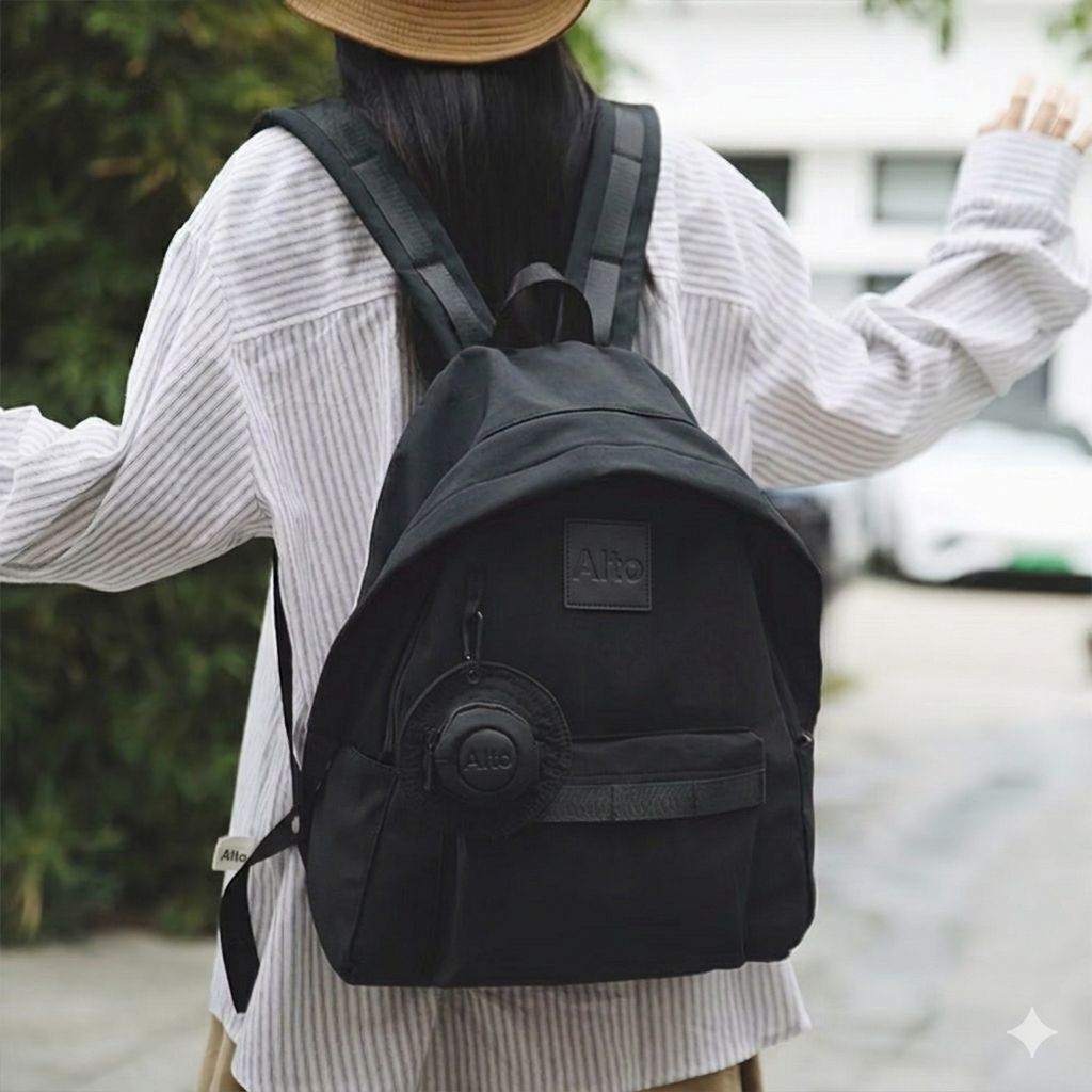 Tas Ransel ALTO Sekolah Pria Wanita Laptop Anti Air Desain Minimalis Daily Unisex  SMP./SMA/MAHASiSW