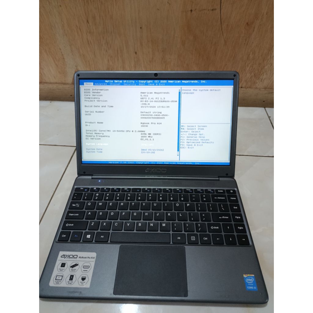 LAPTOP AXIOO MYBOOK PRO A14 SECOND