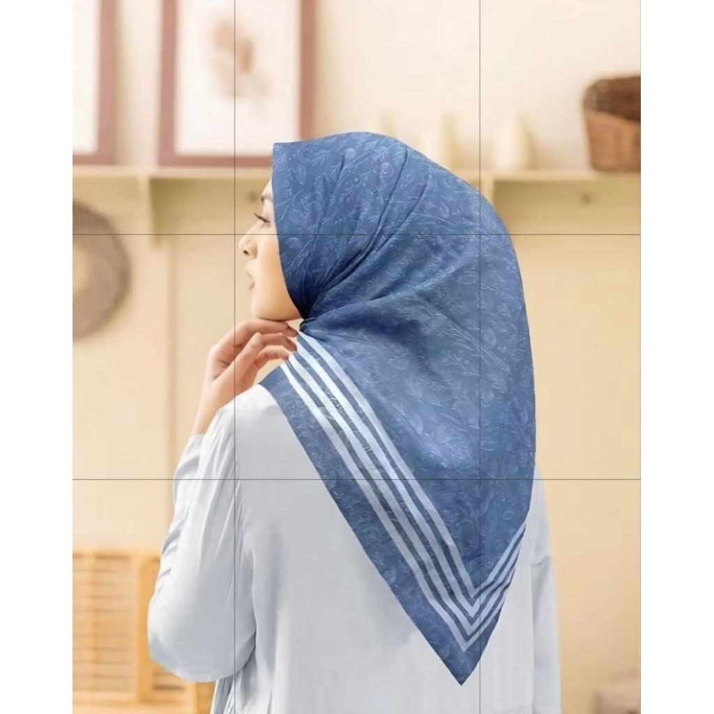 Hijab Voal Biru Denim