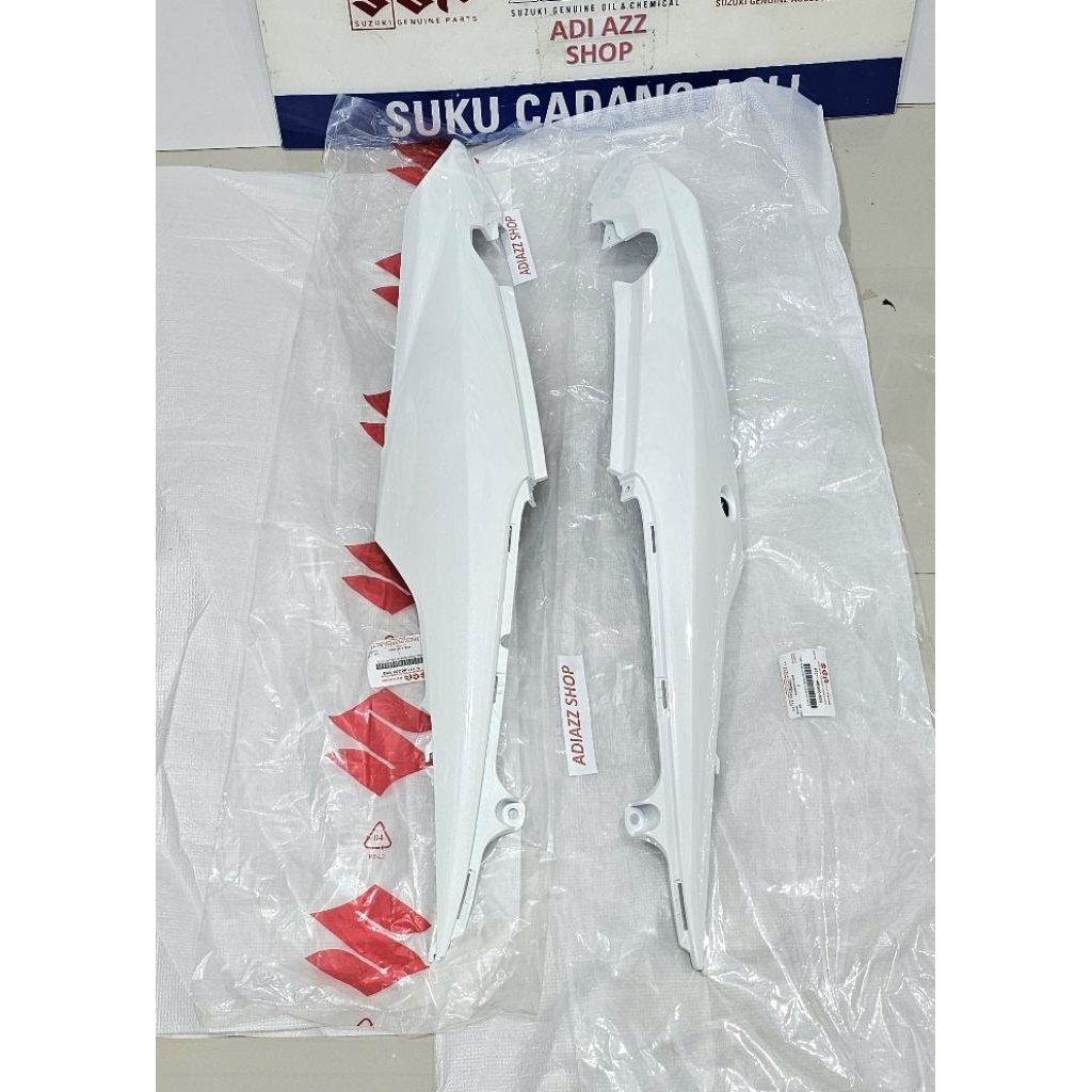 47111/47211-46G00-X0G sepasang cover body bodi belakang putih suzuki spin 125 ori sgp