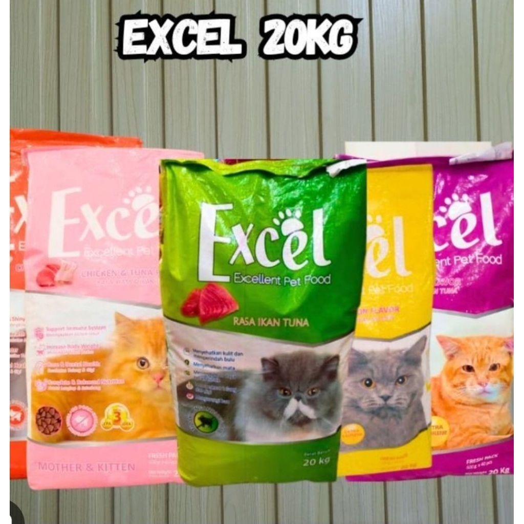 makanan kucing excel 20kg