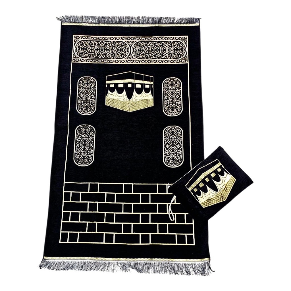 PREMIUM Sajadah travel Turki halus lembut motif KA'BAH