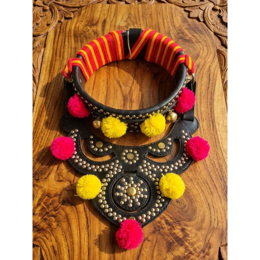 Gongseng Aksesoris Domba Fullset Bahan Kulit Asli - Seni Ketangkasan