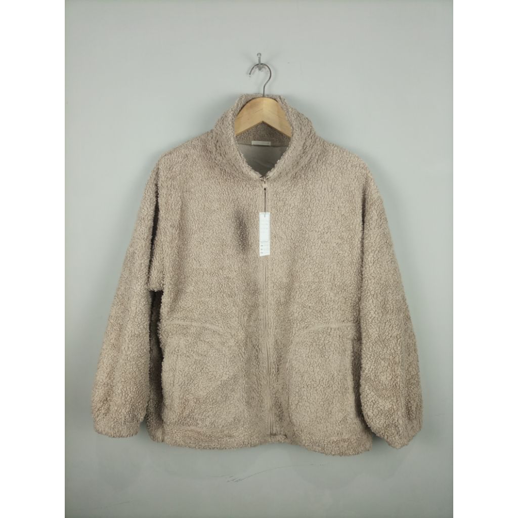 Jaket Global Uniqlo Sherpa Tebal_Coksu_Size Masuk L fit XL