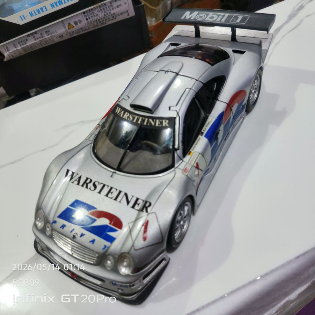 Mobil Diecast Maisto MERCEDES Clk-gtr Warsteiner 1/18 Original
