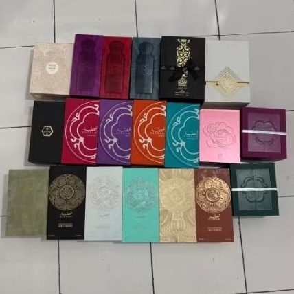 BOTOL + BOX ORI EX DECANT GISSAH AHMED IBRAQ ASSAF LAVERNE SURATIE ARABIAN AL OUD