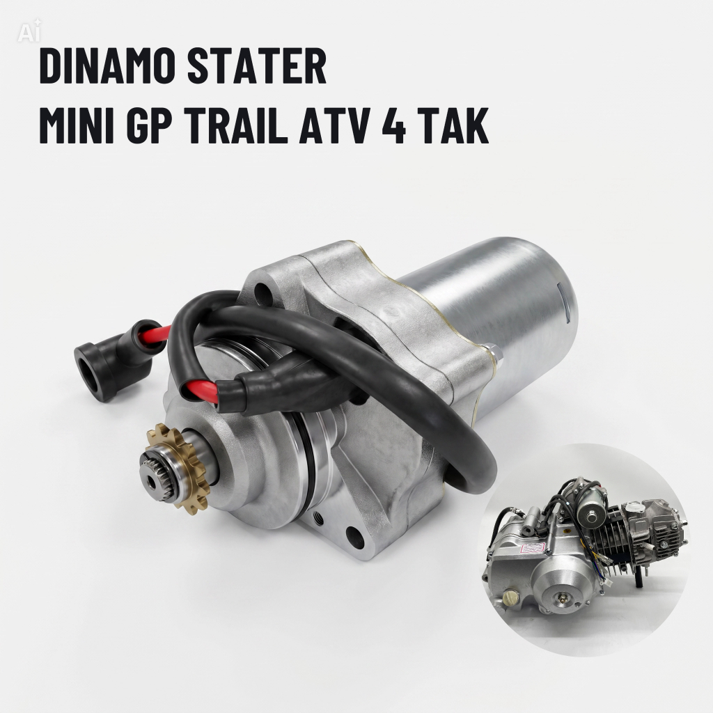 Dinamo Starter Mini Trail ATV 110cc 125cc  Mesin 4Tak Atas