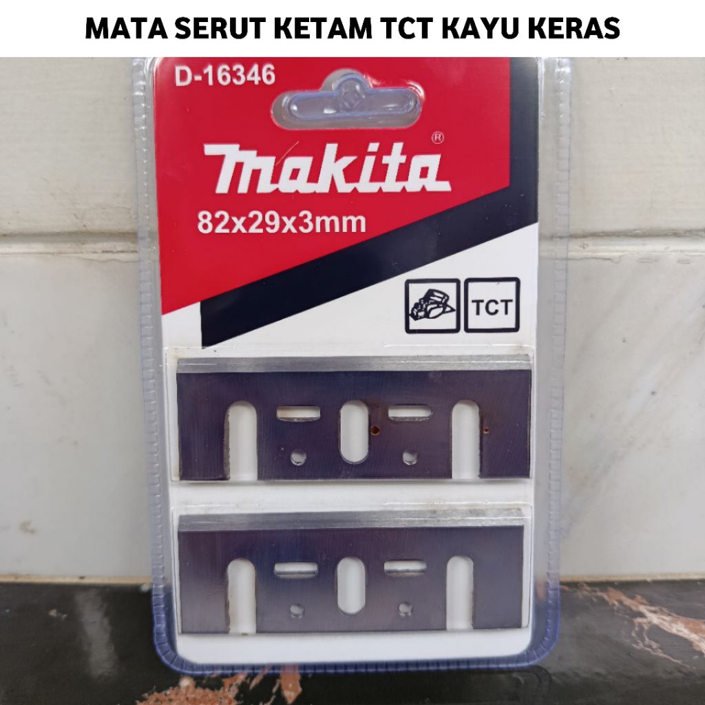 Mata Pisau Pasah Serut Kayu Makita D-16346 TCT Planer Kayu Keras Original Set