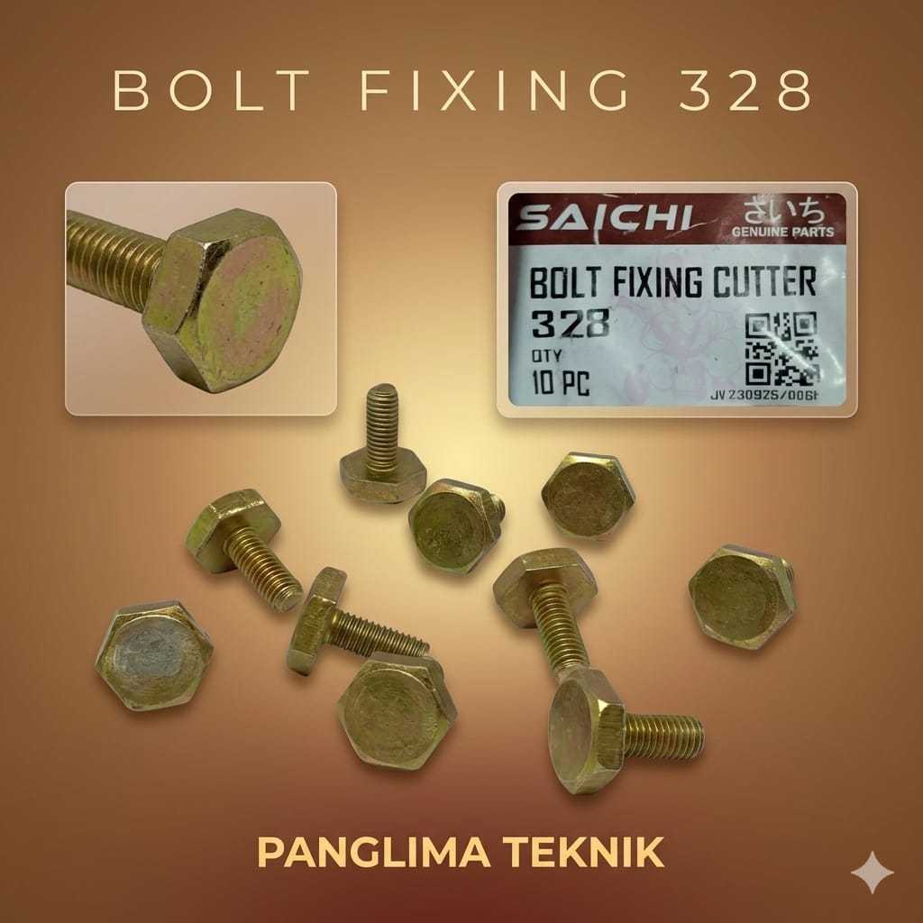 Mur Pisau Mesin Potong Rumput 328 Baut Pisau 328 Cutter Fixing Bolt BG328 / Nut BG328