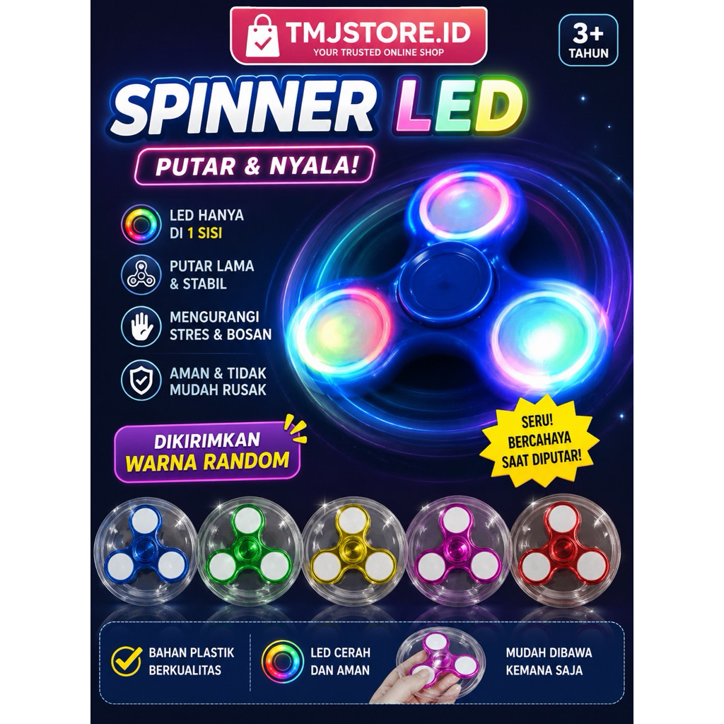 Spiner Robot/Fidget Spiner/Spiner Anak/Spiner LED