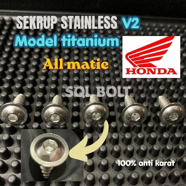 Baut body L stainless model titanium honda body stainless honda model titanium
