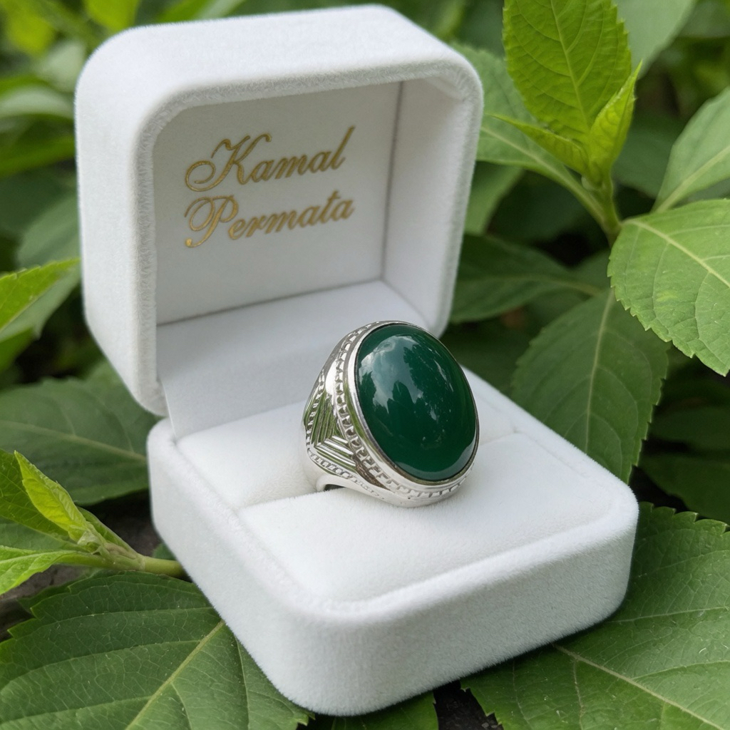 Natural cincin Batu akik bacan doko cristal giwang