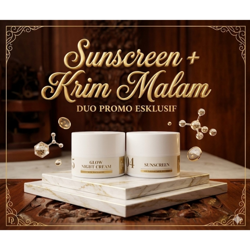 Skin Care paket Glow night cream krim malam &  Sunscreen 10gr paket glowing cepat BPOM perawatan waj