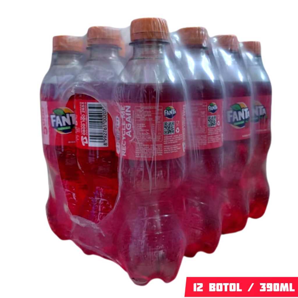 12 Botol Sekrat Minuman Fanta Coca Cola Sprite 390ml Grosir Soda Drink Gembira Grosiran Lusinan