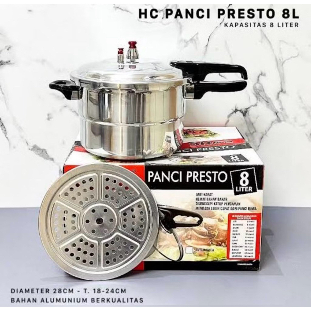 presto hc 8 liter , presto murah , panci , wajan , happycall