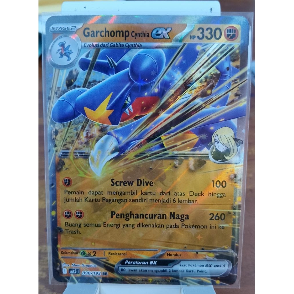 Kartu Pokemon TCG Garchomp Cynthia EX RR