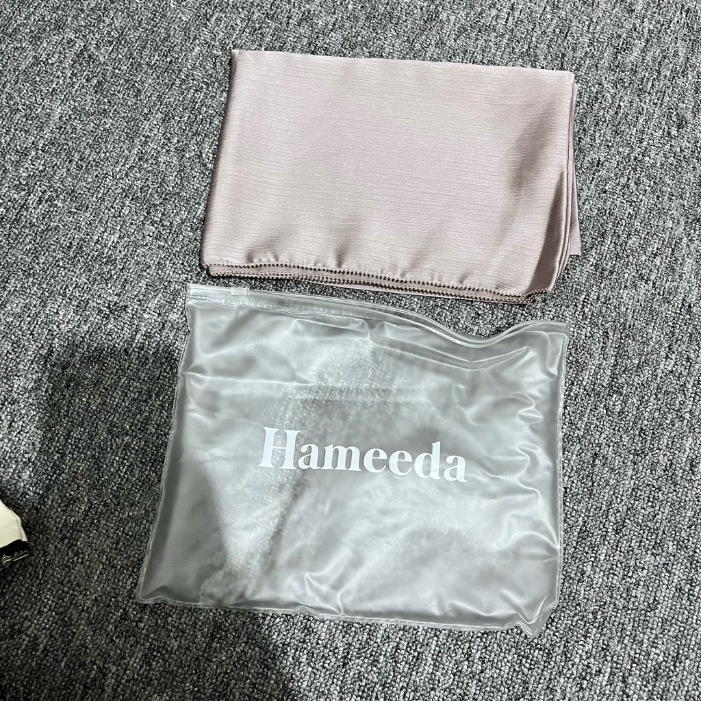 New pashmina hameeda Hameeda - Duha Crinkle Silk Pashmina Hijab | Eyelash Hem Stitch