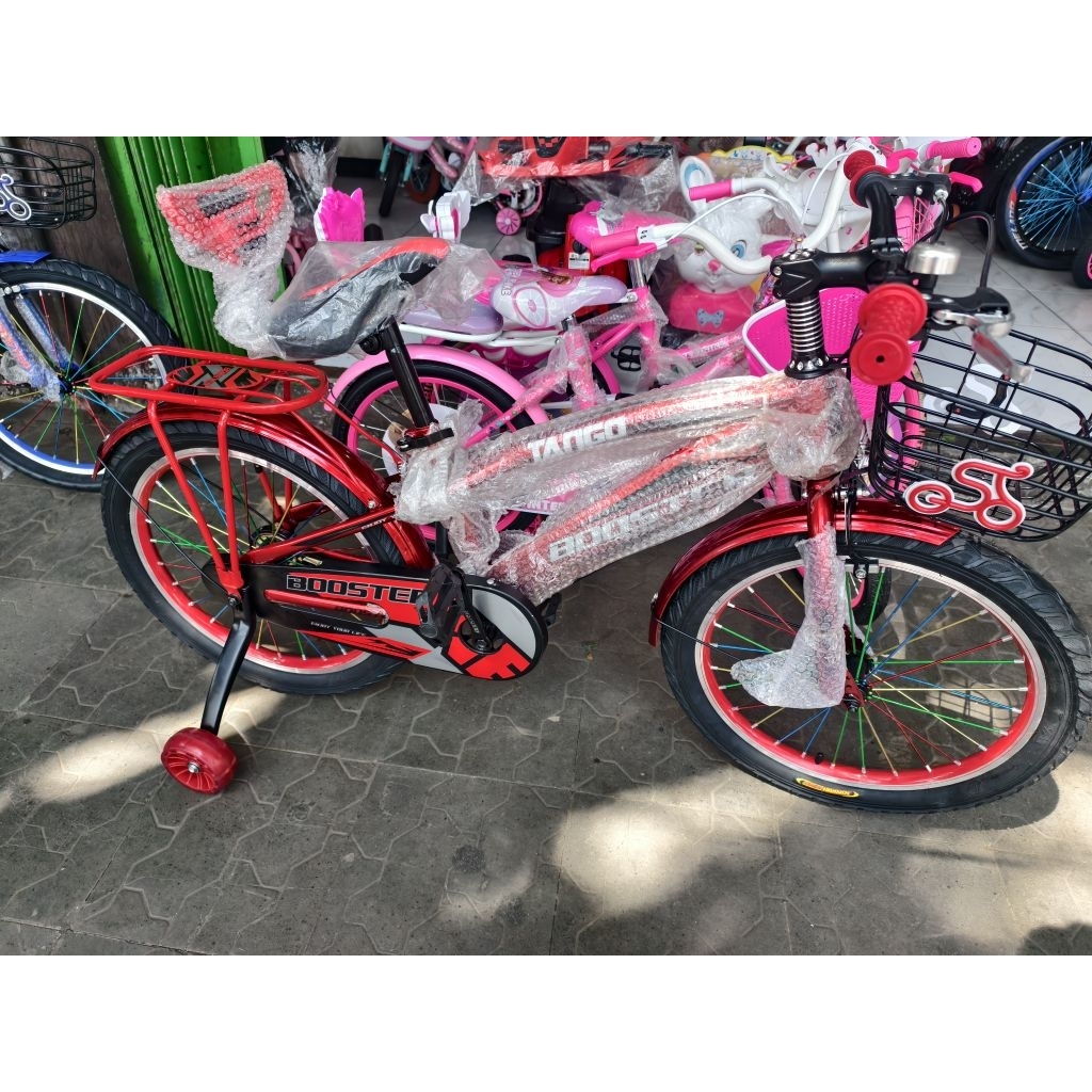 SEPEDA BMX 20 TANGO BOOSTER KERANJANG BESI RUJI WARNA + RODA SAMPING