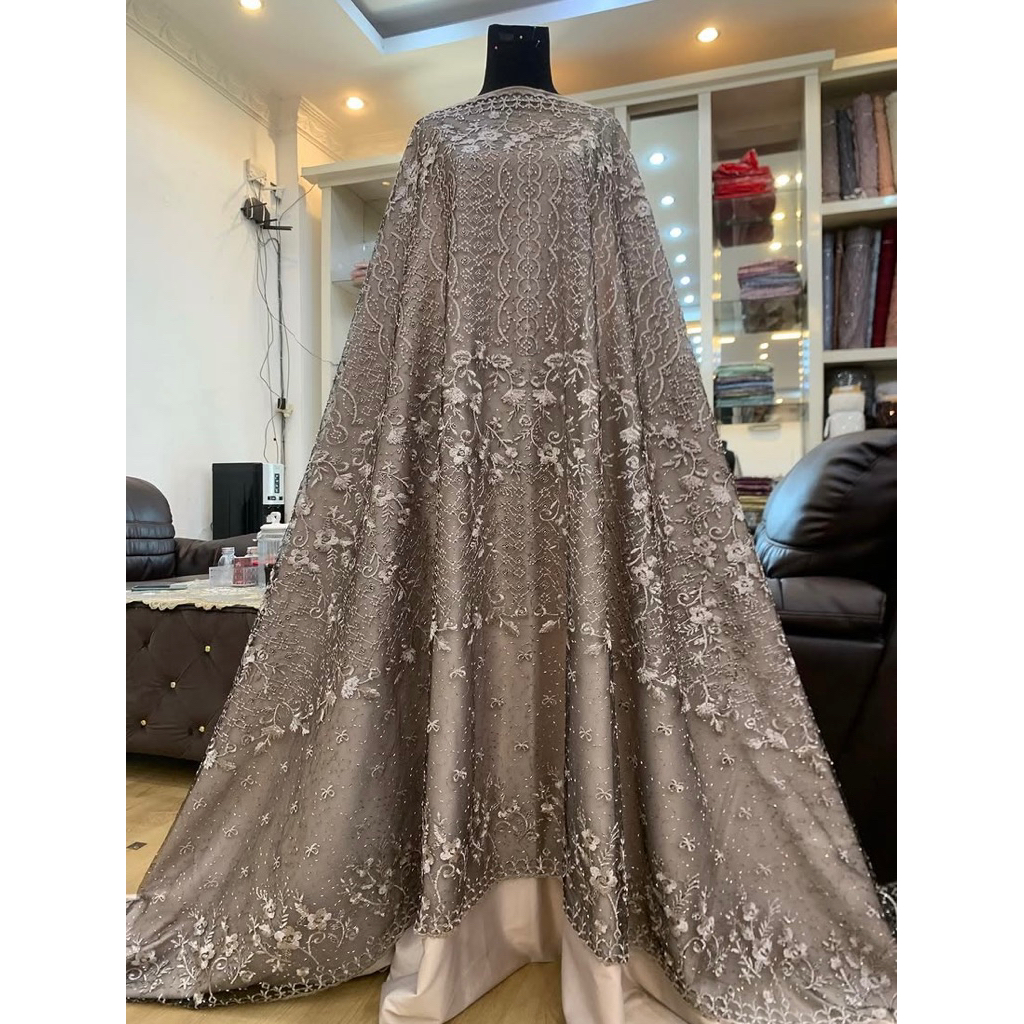 Brokat Tulle Swarovski Bordir 81 Bahan Dress Kebaya By Qonita Textile