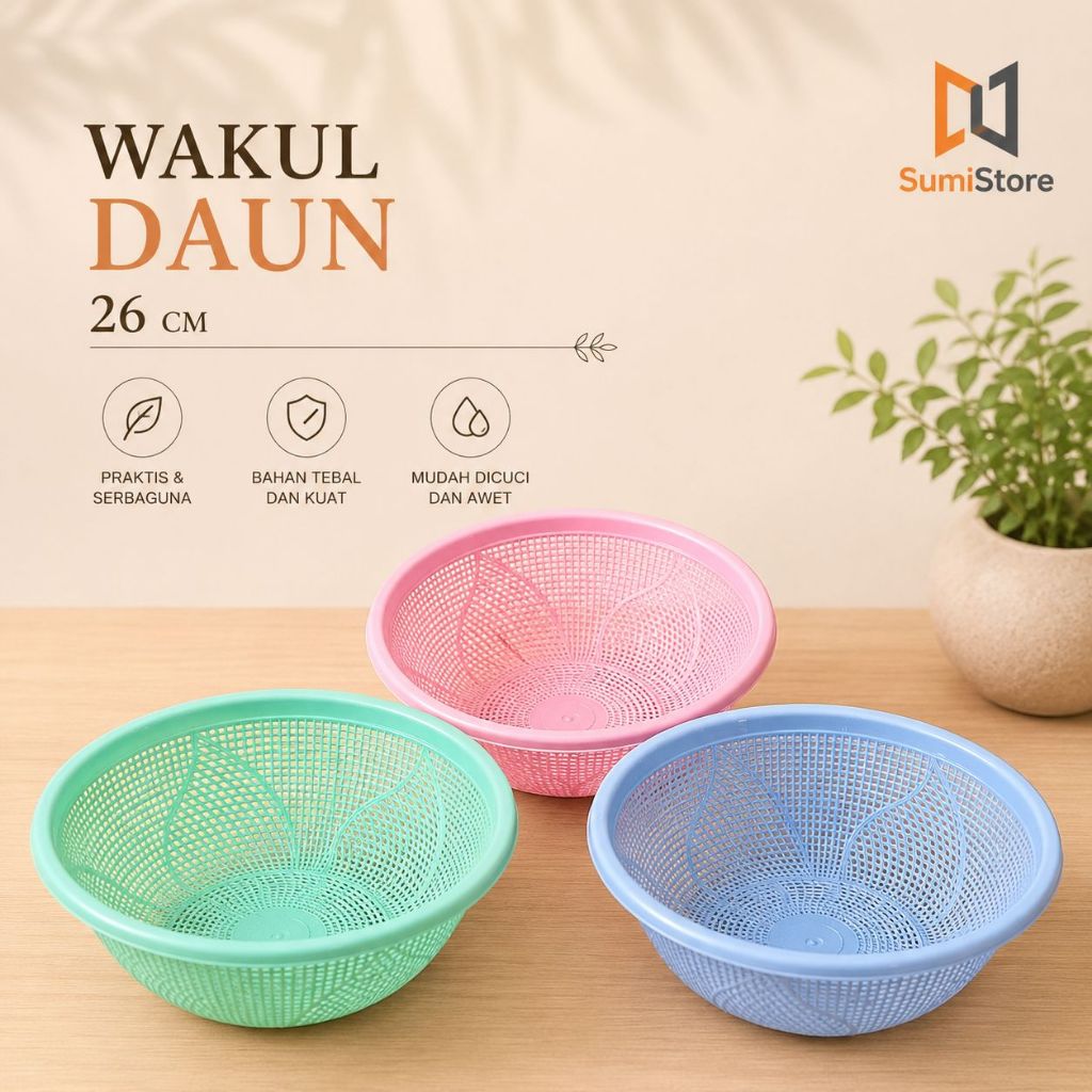 12pcs Wakul Panda Star Kecil 26 cm | Wadah Berkat | Wakul Hajatan Plastik Warna Cerah