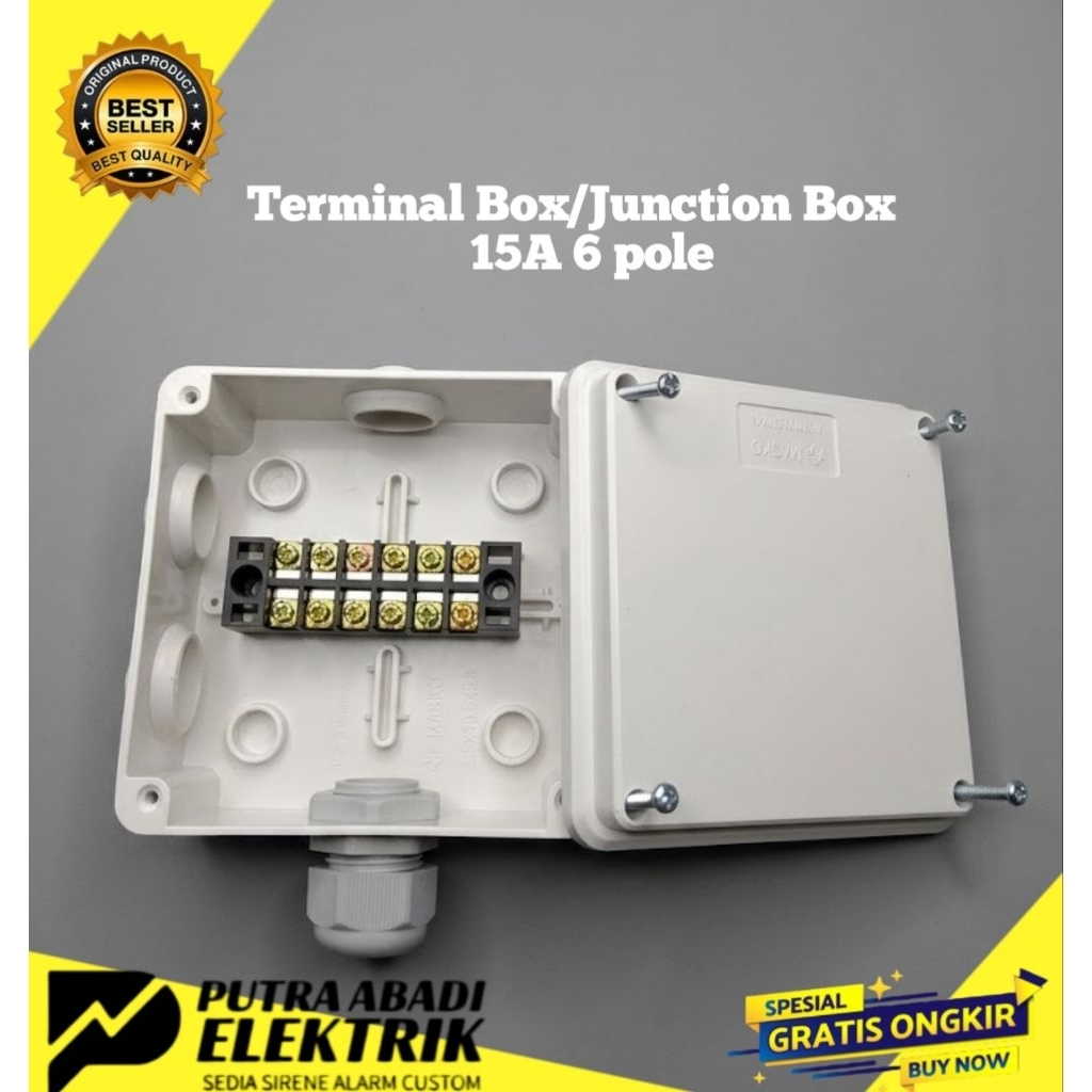 Terminal Listrik/junction Box/Cabang Listrik 15A 6P