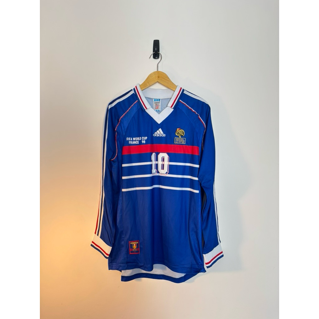 Jersey Long Sleeve France Home 1998 Zidane 10 – Size L