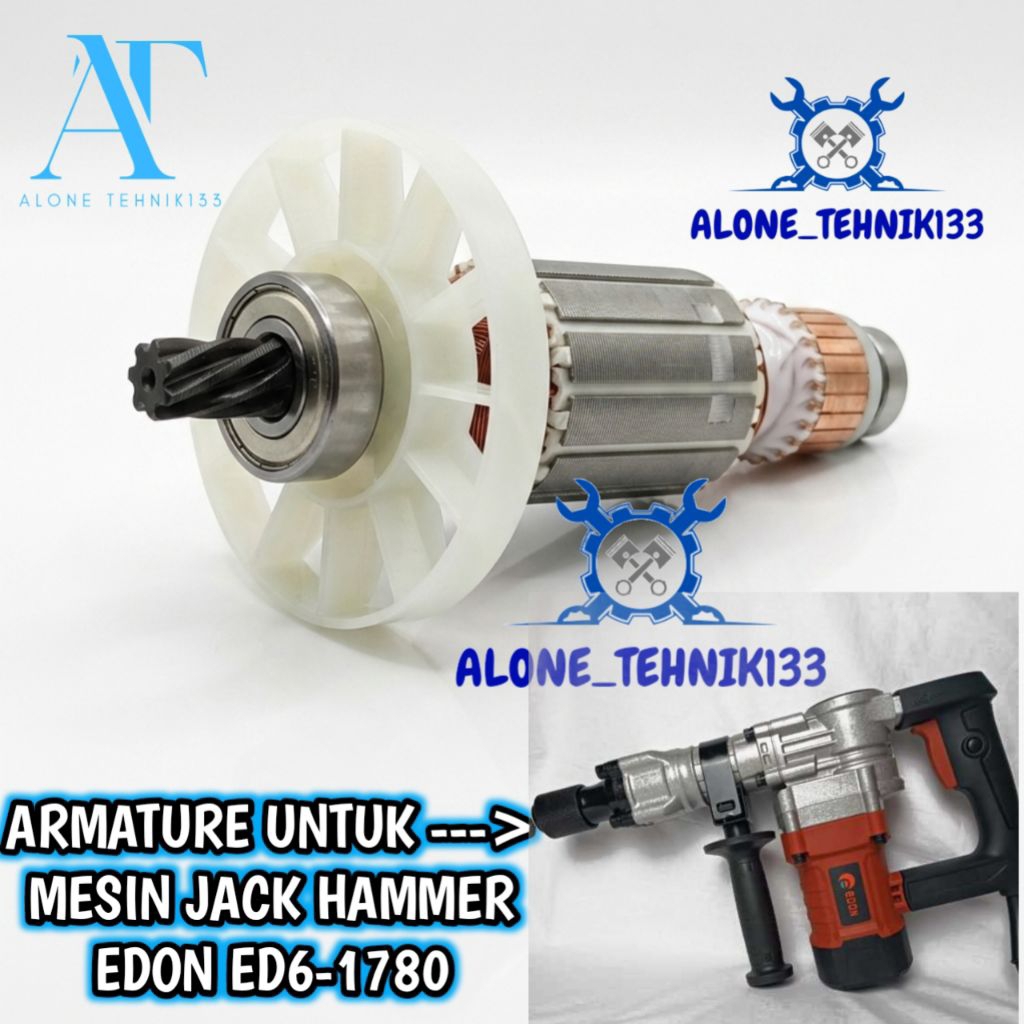 ARMATURE ANGKER DEMOLITION HAMMER EDON ED6-1780 ANGKER UNTUK MESIN DEMOLITION JACK HAMMER EDON ED6-1