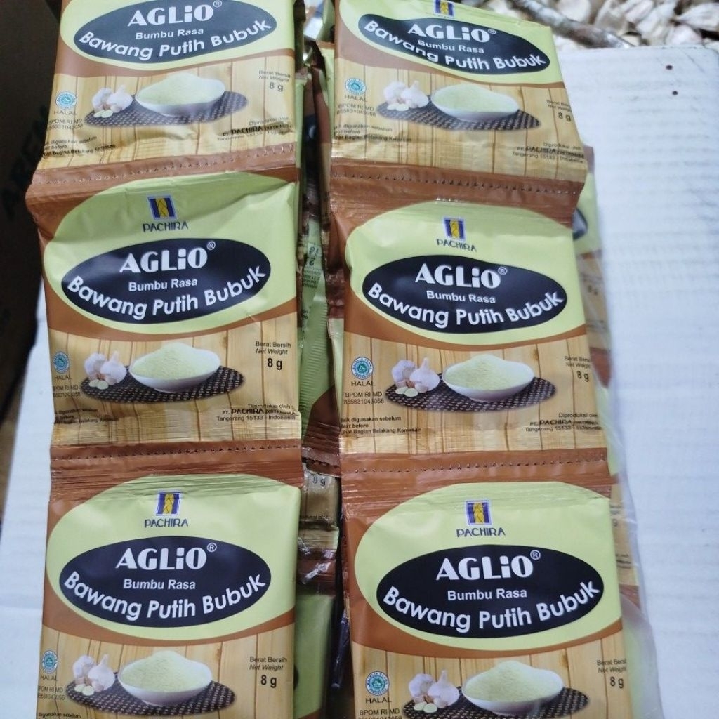 Bawang Putih Bubuk Aglio 8 Gram 12 Sachet