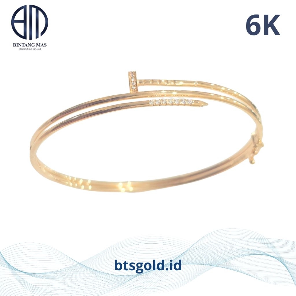 Gelang Emas Bangle Paku | 6K