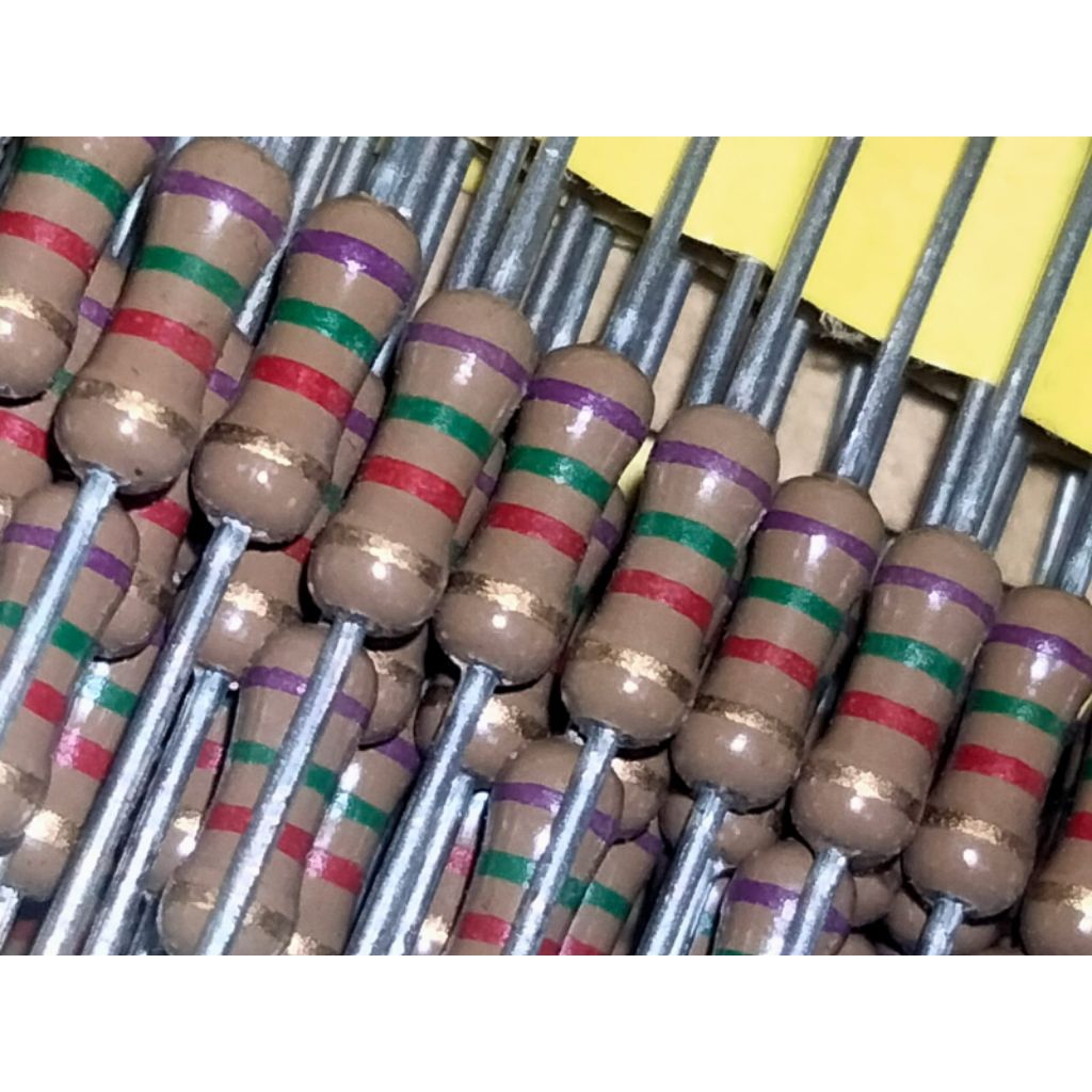 100pcs RESISTOR 7K5 1/4 KOA JAPAN CARBONFILM