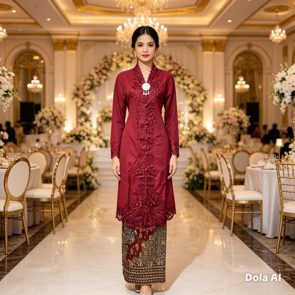 Nozamstore~Kebaya Tunik Encim Bordir Senada Katun Premium / Kebaya Bordir Tunik/kebaya modern/kebaya