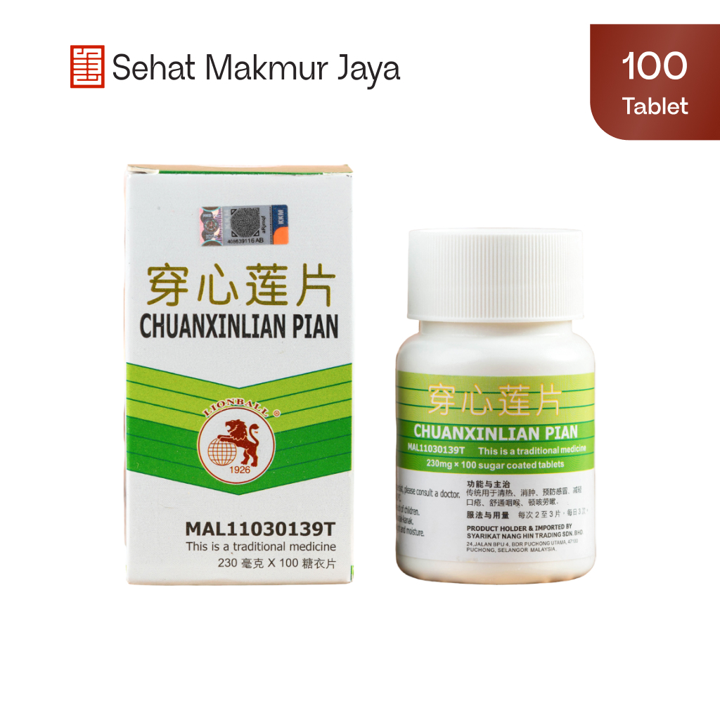 Chuan Xin Lian Original Obat Panas Dalam Isi 100 Tablet - Chuan Xin Lian Pian