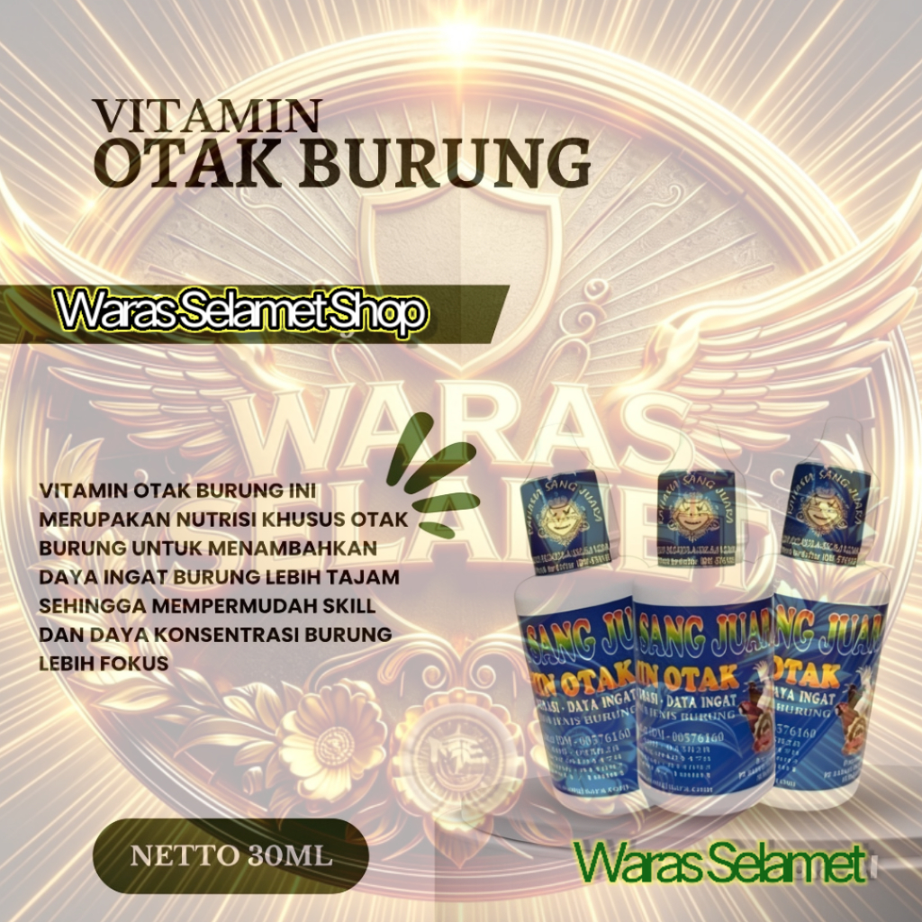VITAMIN PENAMBAH DAYA INGAT UNTUK OTAK BURUNG 30ML - NUTRISI DAYA INGAT TINGKAT TINGGI