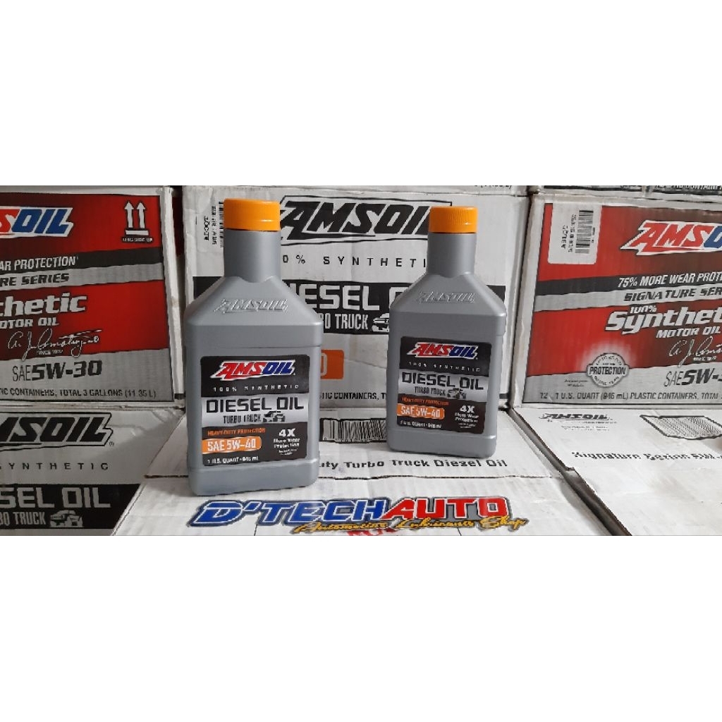 AMSOIL TURBO DIESEL TRUCK SAE 5W40 100% SYNTHETIC / AMSOIL TDT SAE 5W 40 DIESEL OIL / OLI MOBIL DIES