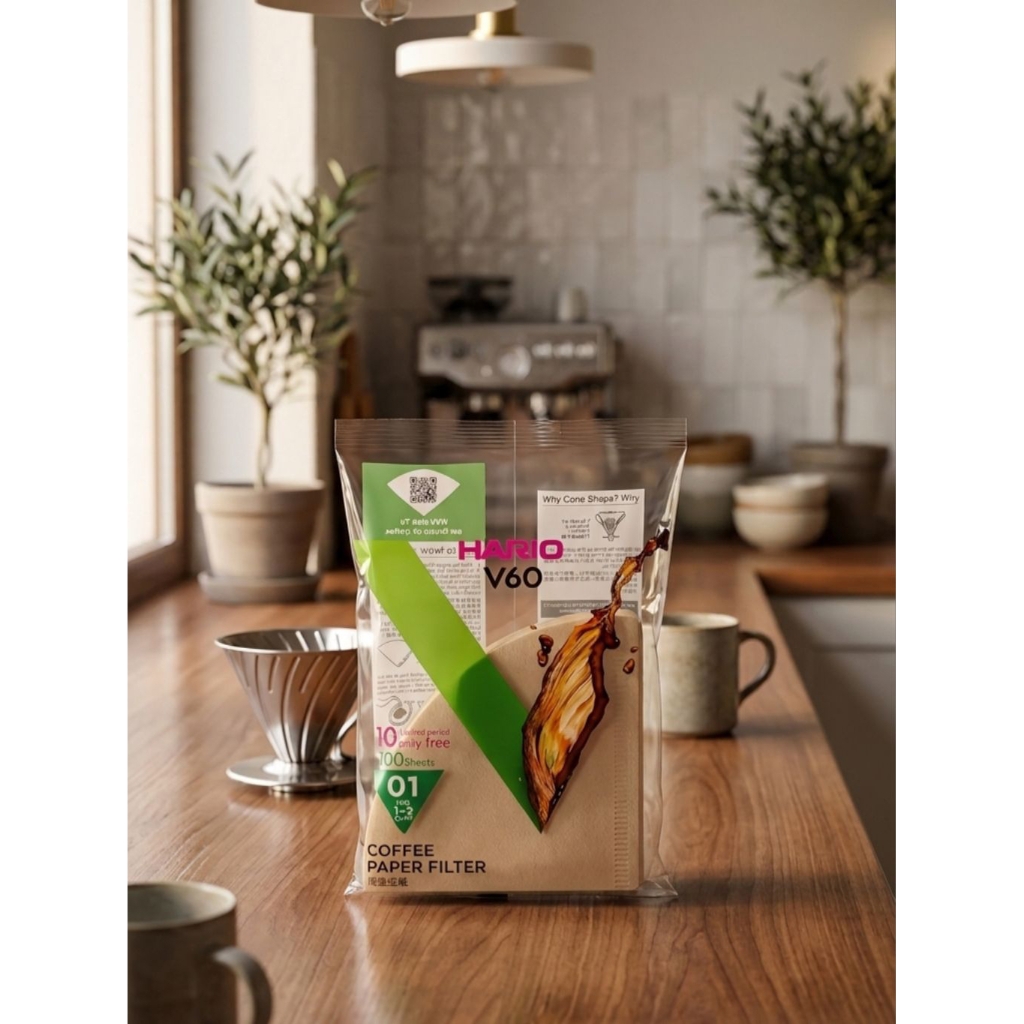 Kertas Saring Kopi Hario V60 brown 100 Lembar