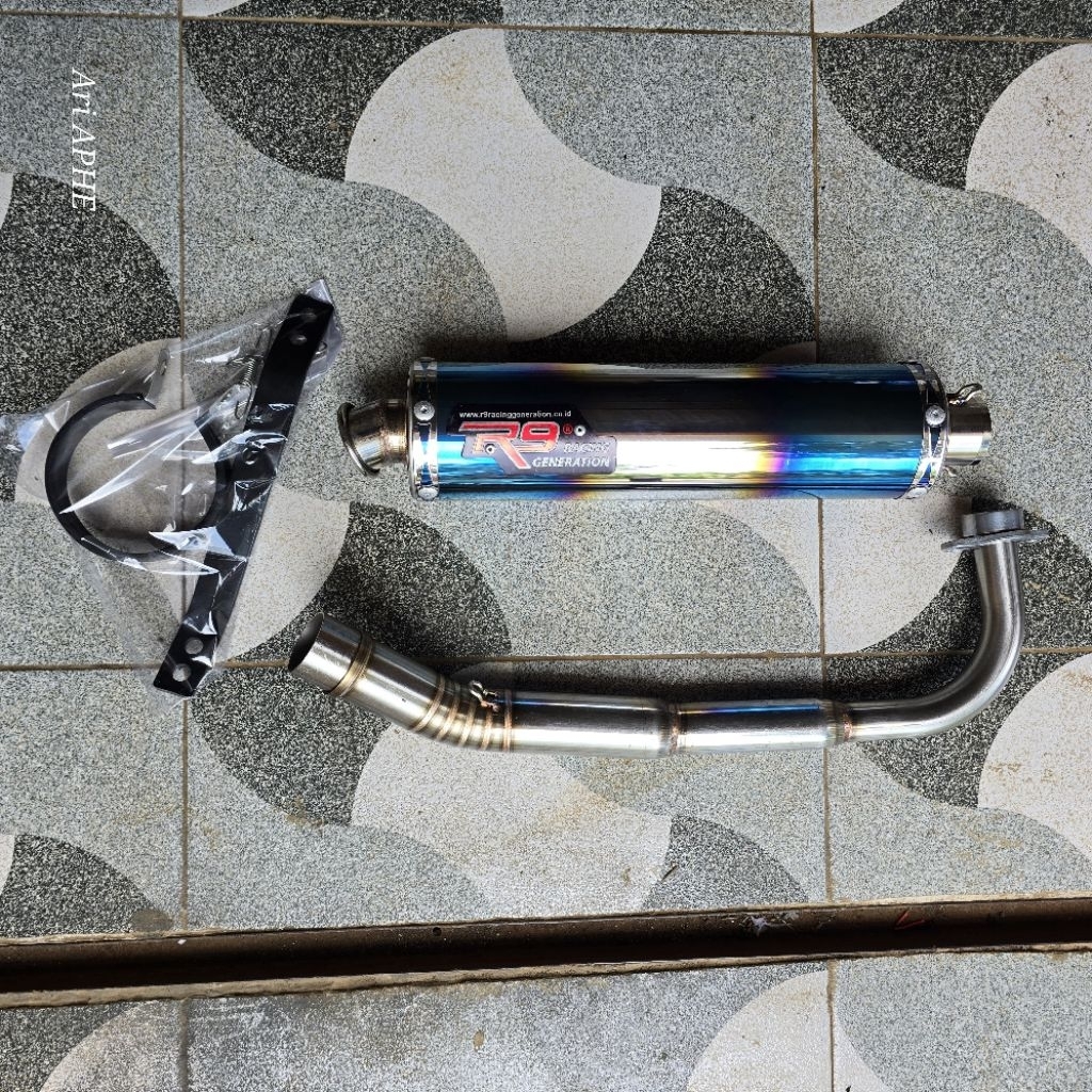 knalpot R9 MUGELLO original yamaha MIO KARBU SPORTY SMILE