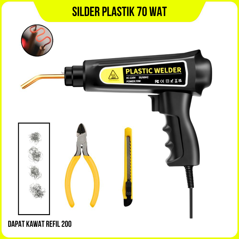 Las Plastik Perekat Plasti Retak Mesin Solder Plastik