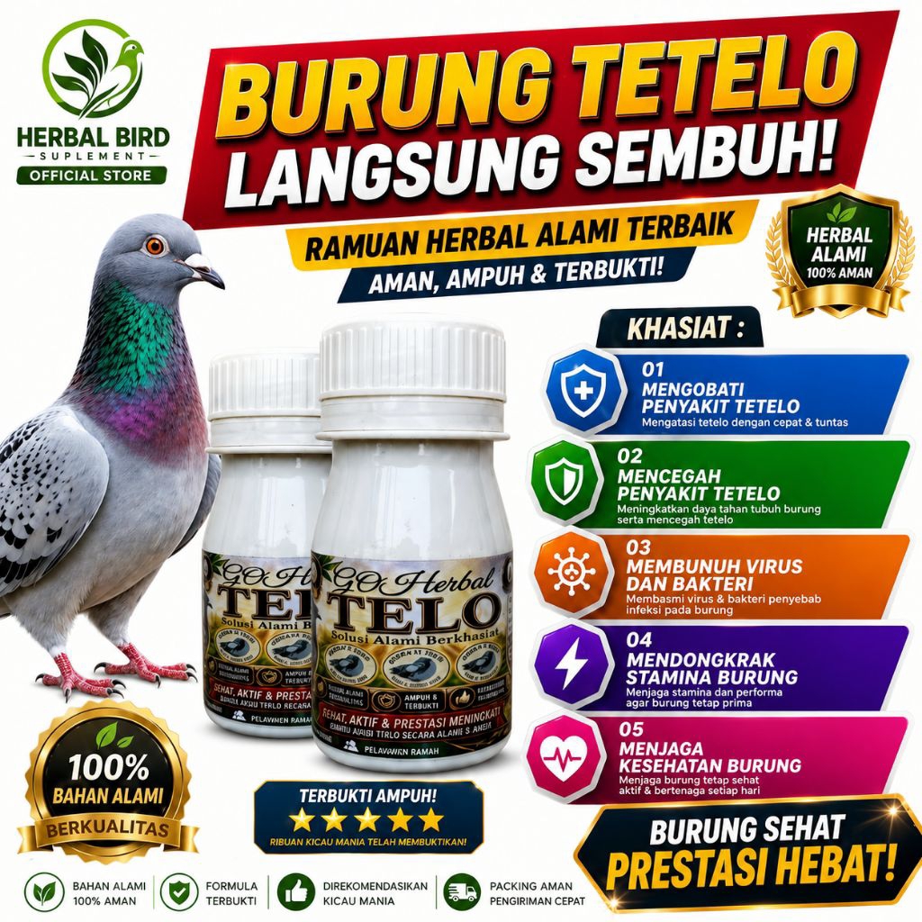 PROMO  ISI 100 BUTIR TELO HERBAL JAMU MERPATI/ ampuh untuk merpati telo obat merpati vitamin merpati