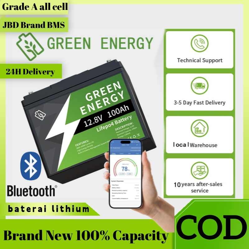 LiFePo4 Lithium Baterai 12V 100AH/280AH Lithium Battery BMS Rechargeable Solar Baterai