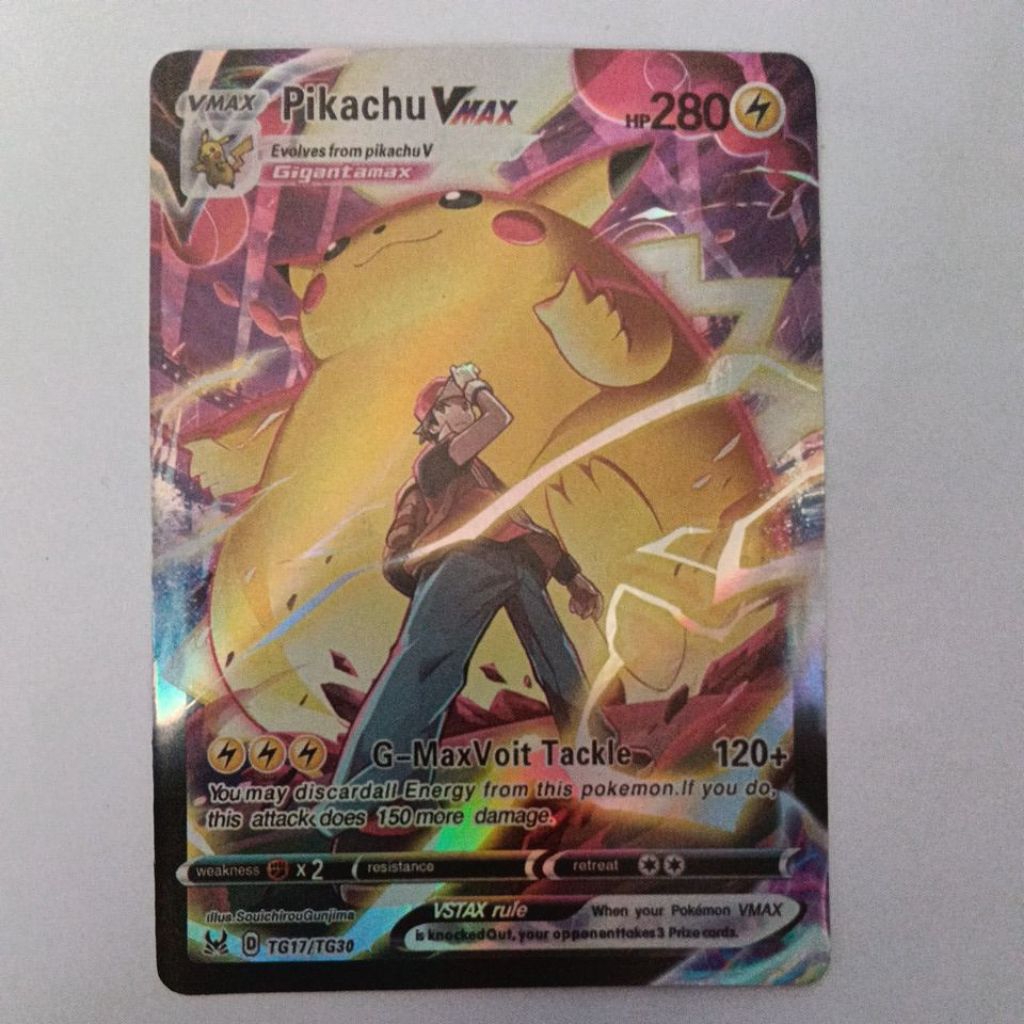 Kartu Pokemon Pikachu Vmax asli