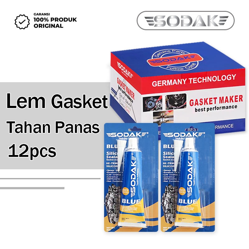 Biru Lem Gasket Tahan Panas 12pcs / Lem Paking / Lem Perpak Mesin Autosealer 014