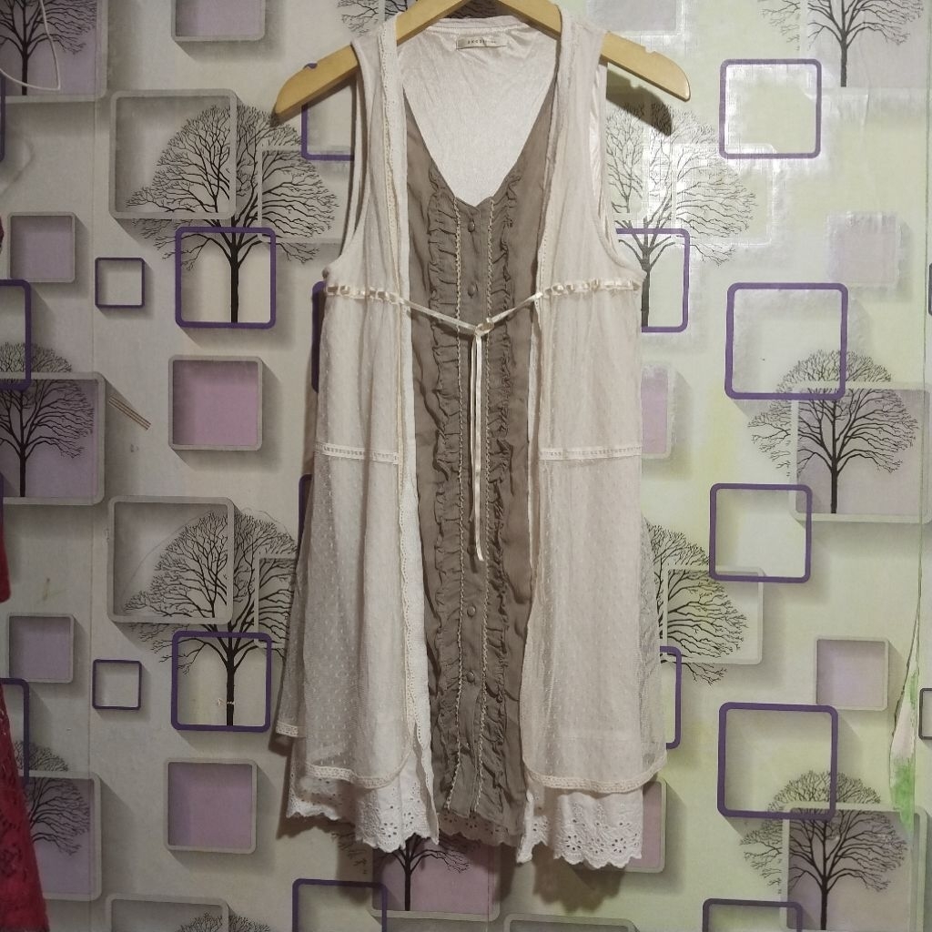 axes femme dress brown morikei cotaggecore fairycore