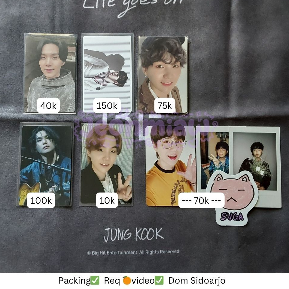 BTS PC PHOTOCARD SUGA YOONGI SLA SA HER DDAY MOTS DECO KIT