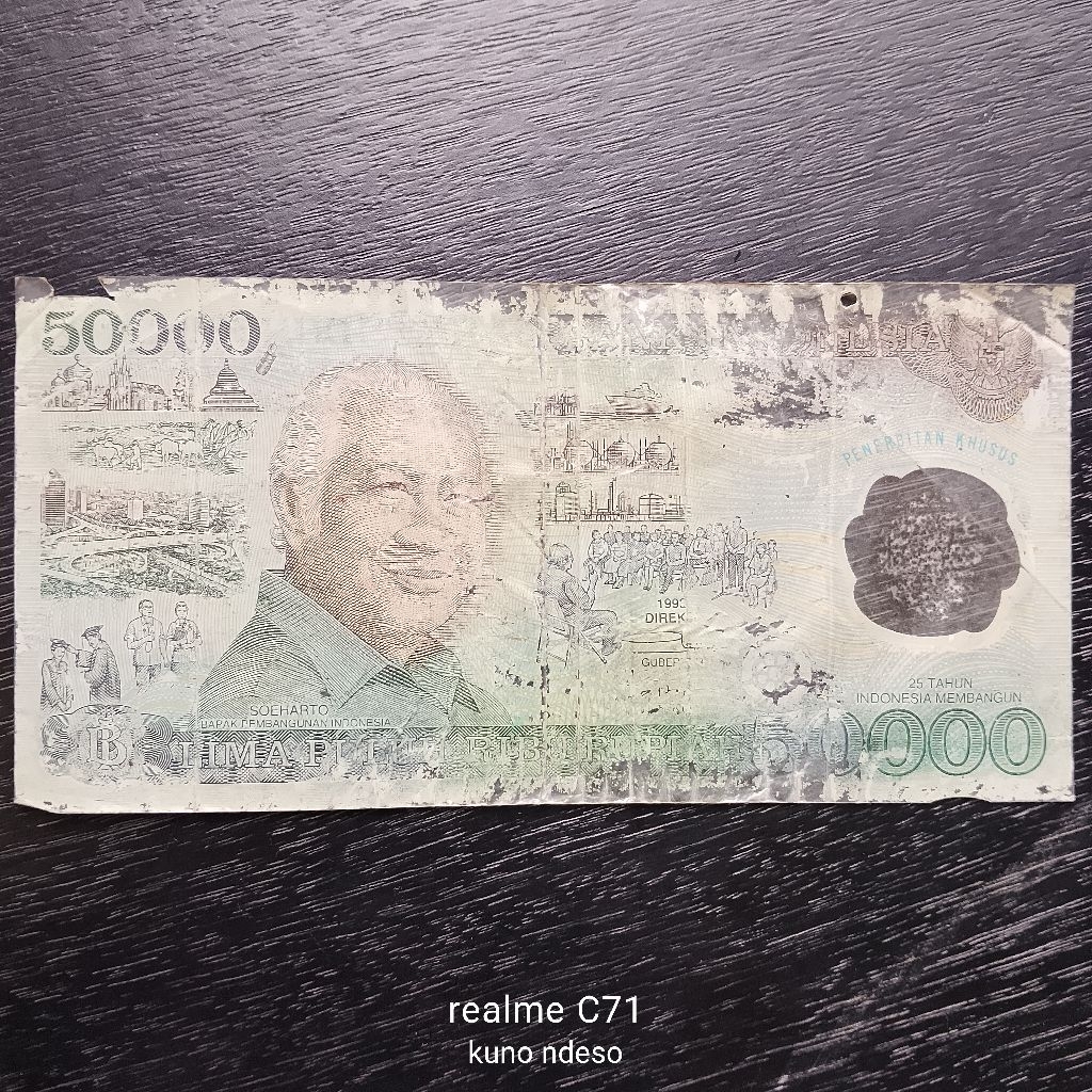 Uang Kuno 50000 Rupiah Tahun 1993