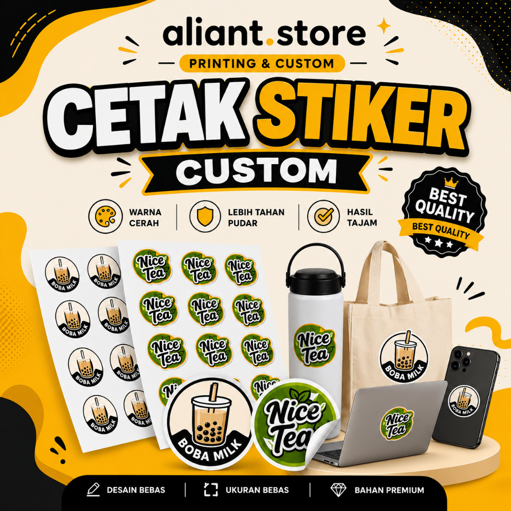 CETAK STIKER CROMO / STIKER KEMASAN / KEMASAN MAKANAN / STIKER BRAND /STIKER PRODUK/ MURAH
