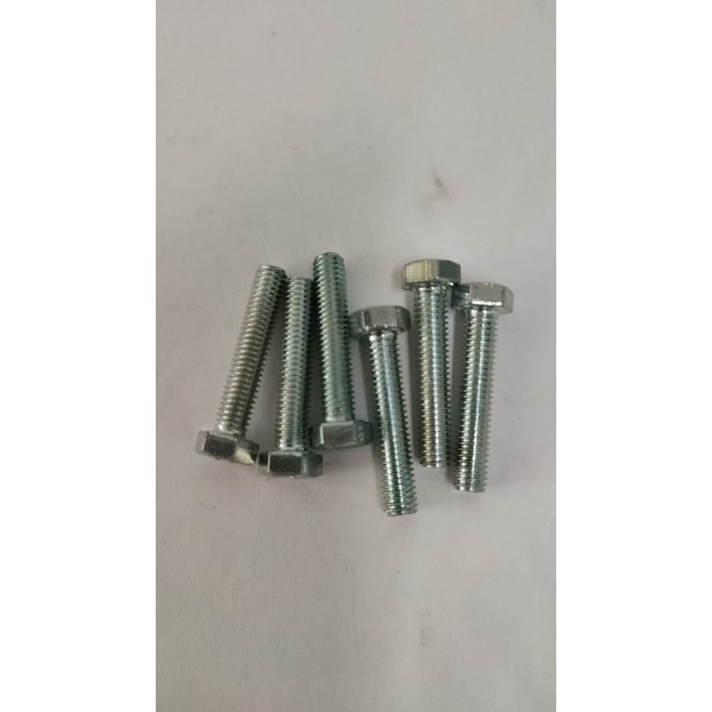 Baut + Mur Putih BMP M 5mm x 2.5cm , Baut Kunci 8